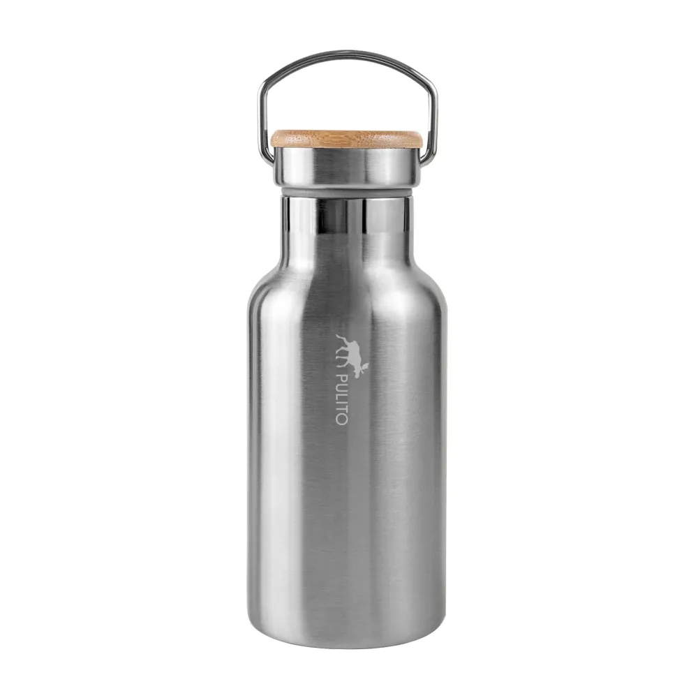 Pulito - drikkeflaske med termoeffekt - bambus - 350 ml.