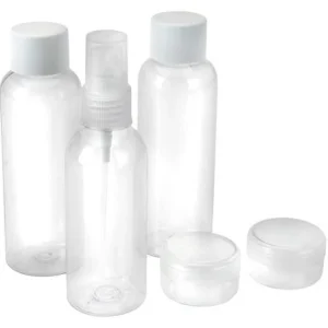 Rejse Flasker - 5 dele - Klar Eco Friendly Material