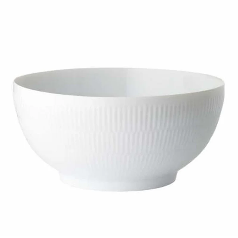 Royal Copenhagen Kridt Riflet skål 310 cl