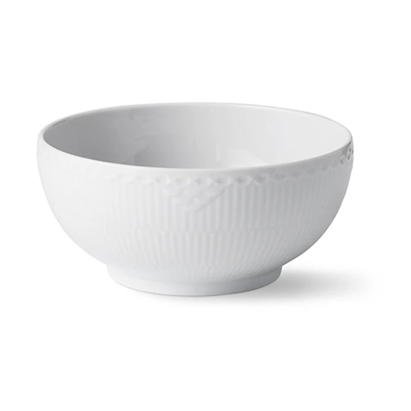 Royal Copenhagen Snow Halvblonde skål 18 cm