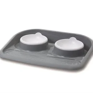 Savic Butler Voerbak En Drinkbak Met Plateau En Antislip Voetjes Powder Coat Finish