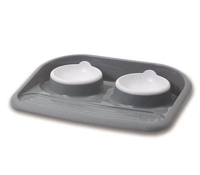 Savic Butler Voerbak En Drinkbak Met Plateau En Antislip Voetjes Powder Coat Finish