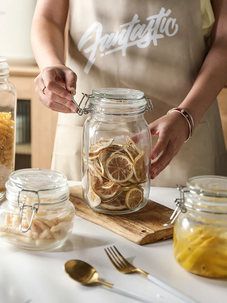 CrystalLock opbevaringskrukke i glas Simply Home