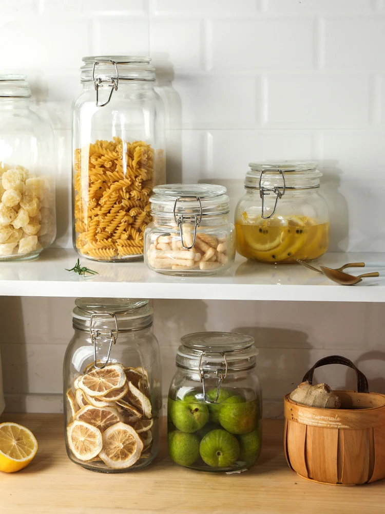 CrystalLock opbevaringskrukke i glas Simply Home