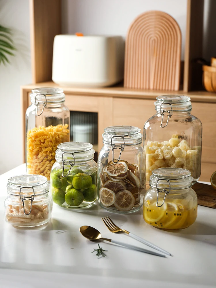 CrystalLock opbevaringskrukke i glas Simply Home