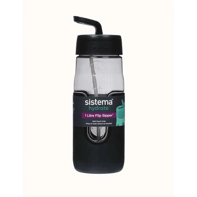 Sistema Flip Sipper Bottle Drikkedunk - 1L - Black
