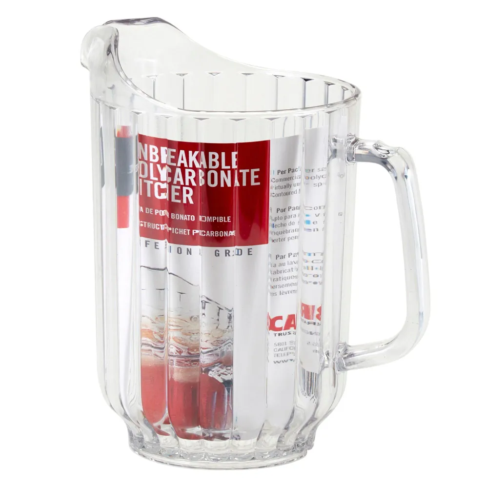 (6 stk.) CAMBRO | Kande - 1,8 liter - med hank - Transparent