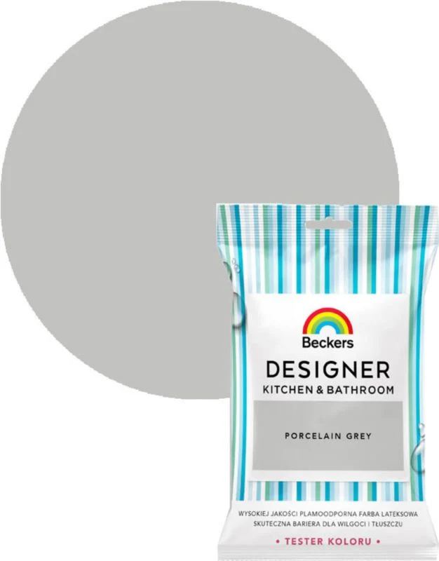 Tester til farve Beckers Designer Kitchen&Bathroom Porcelain Grey 0,05 l