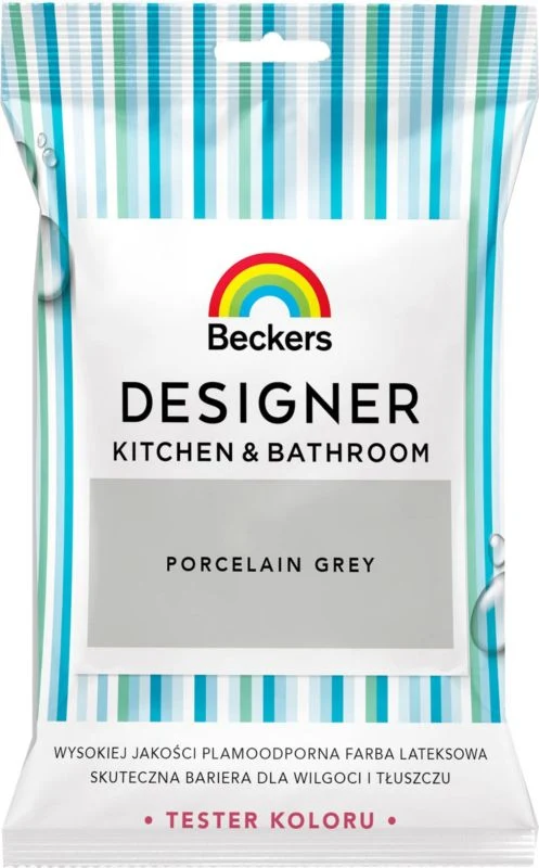 Tester til farve Beckers Designer Kitchen&Bathroom Porcelain Grey 0,05 l