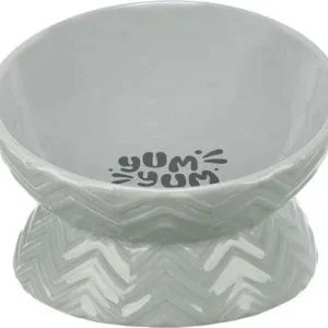 Vacuum Sealed Trixie Verhoogde Voerbak / Waterbak Keramiek Grijs