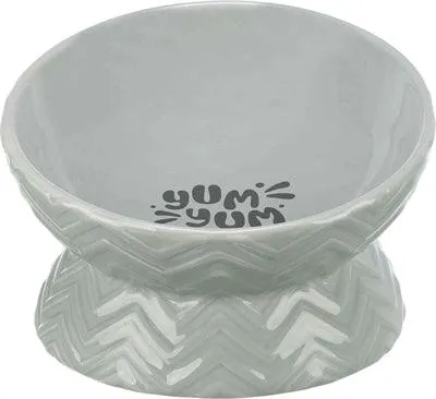 Vacuum Sealed Trixie Verhoogde Voerbak / Waterbak Keramiek Grijs