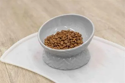 Vacuum Sealed Trixie Verhoogde Voerbak / Waterbak Keramiek Grijs