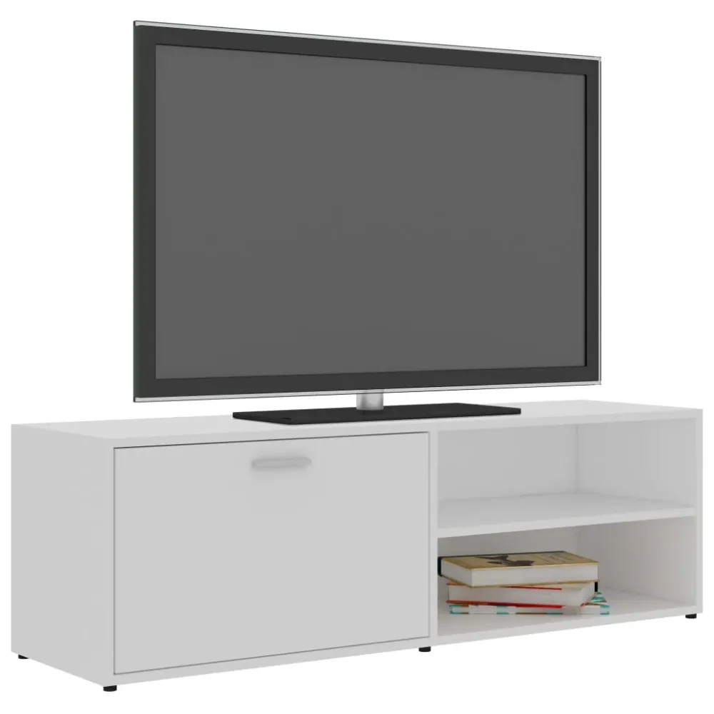 Tv-Bord 120X34X37 Cm Formulated Træ Hvid