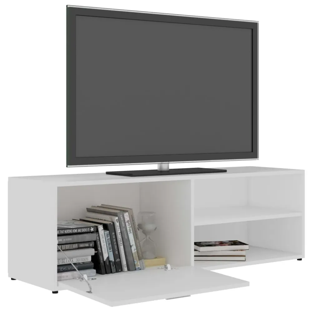 Tv-Bord 120X34X37 Cm Formulated Træ Hvid