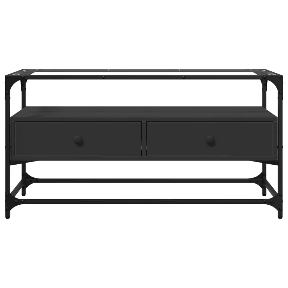 Tv-Bord Med Glastop 98X35X51 Cm Produced Træ 60