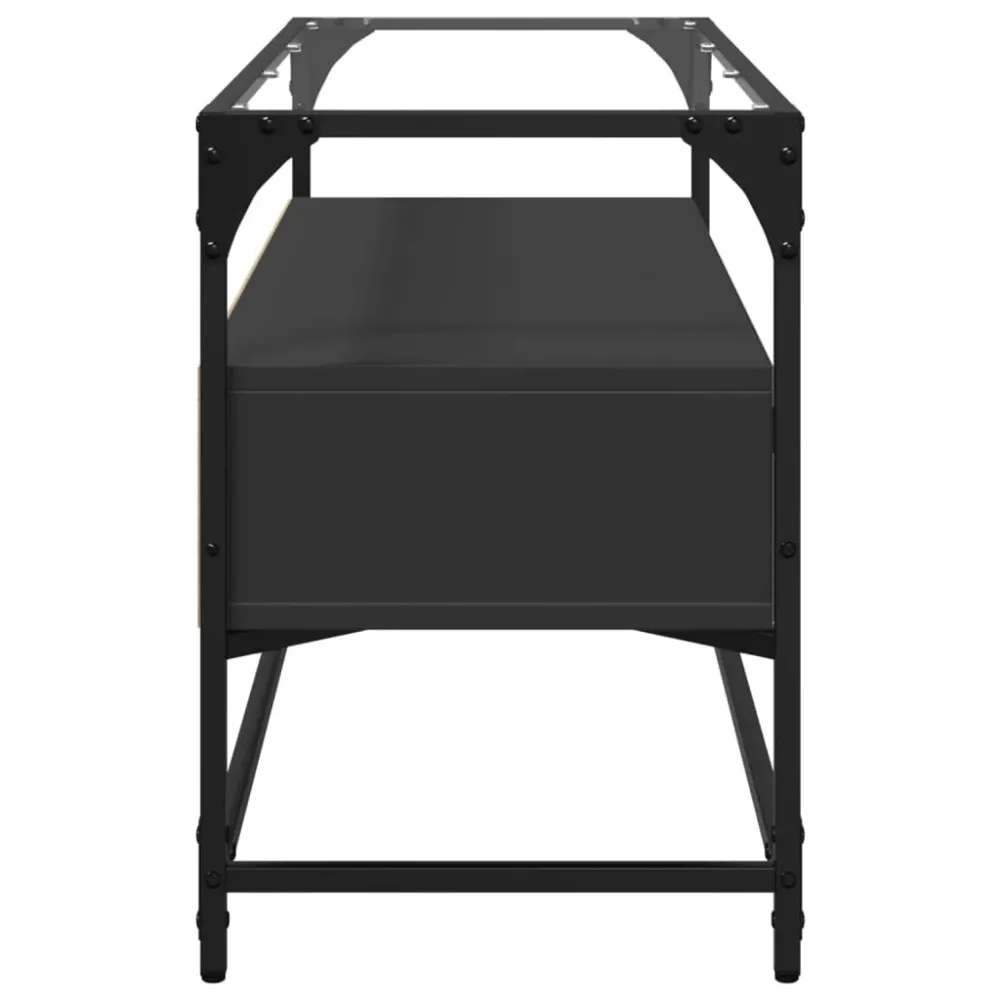 Tv-Bord Med Glastop 98X35X51 Cm Produced Træ 60
