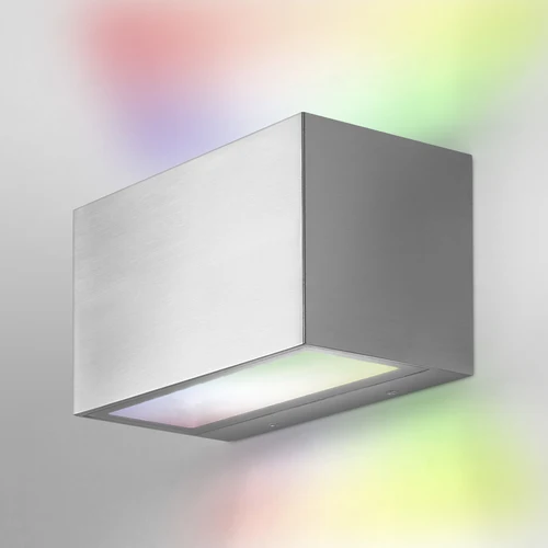 LEDVANCE Wifi SMART+ BRICK WALL WIDE UPDOWN LED-væglampe RGBW flerfarvet 14W / 3000K varm hvid sølvgrå