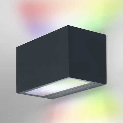 LEDVANCE Wifi SMART+ BRICK WALL WIDE UPDOWN LED-væglampe RGBW flerfarvet 14W / 3000K varm hvid mørkegrå