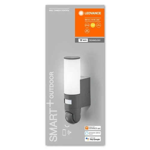 LEDVANCE Wifi SMART+ WALL CAMERA CONTROL Havelampe med HD-kamerasensor 16W / 3000K Varm hvid