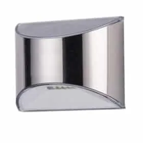 LED-solcelle Væglampe (downlight), 2 stk. rustfri stål look