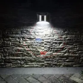 LED-solcelle Væglampe (downlight), 2 stk. rustfri stål look