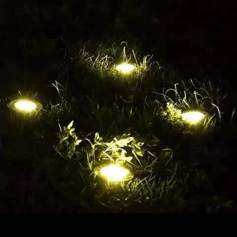 Solcelle LED spot til haven med spyd (4 stk.)