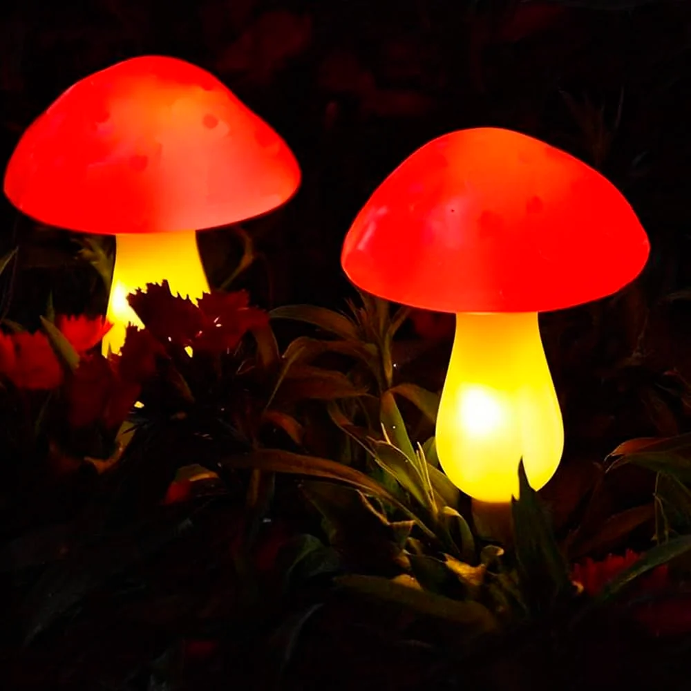 Solcellelampe LED - 3 stk. - svampe