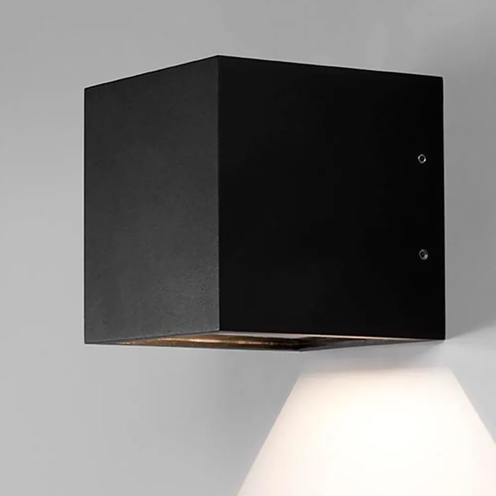Light Point - Cube LED XL - down - væglampe - sort