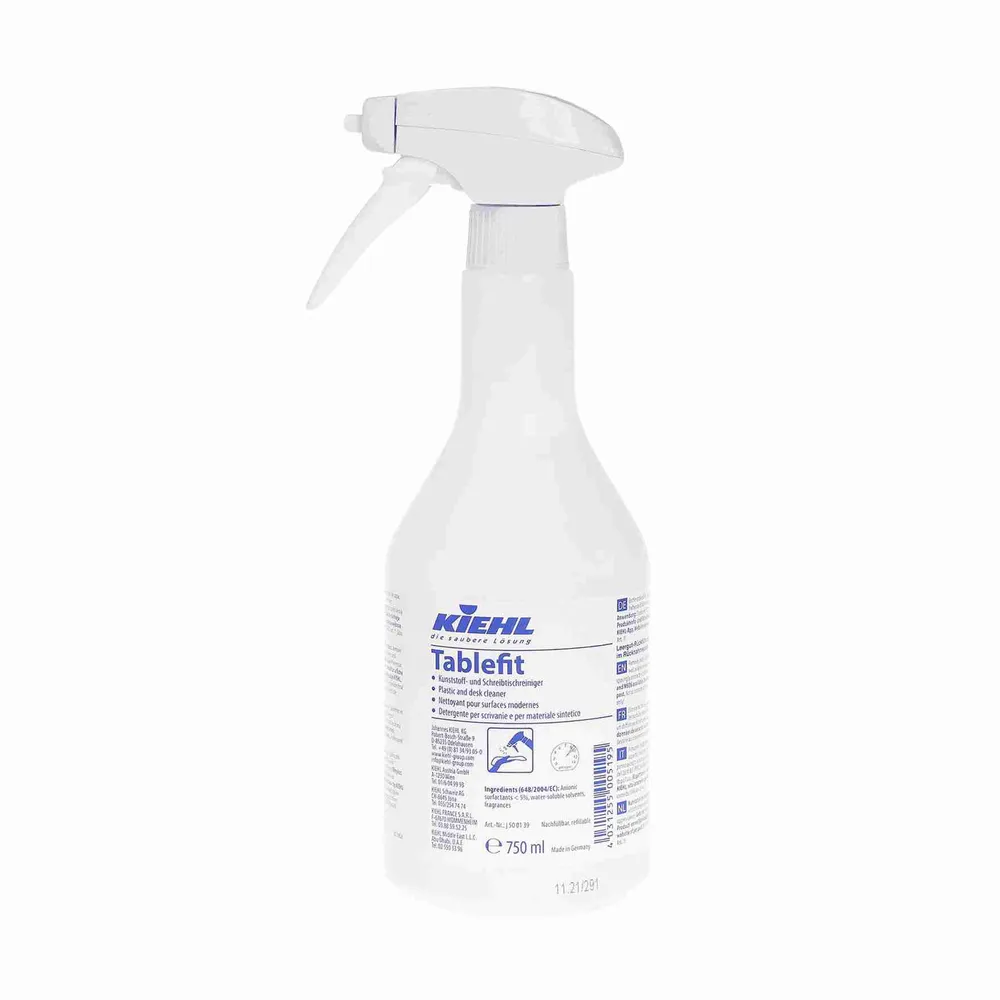 Plast- og skrivebordsrenser Kiehl Spotcleaner Tablefit, 750 ml.