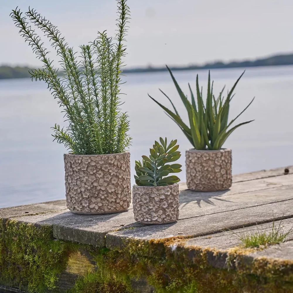 Speedtsberg Urtepotteskjuler Cement Ø18x16cm Natur Grå