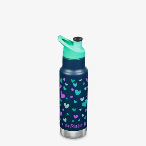 Klean Kanteen drikkedunk -Insulated Classic Narrow 355ml (w/Sport Cap) Indigo Hearts