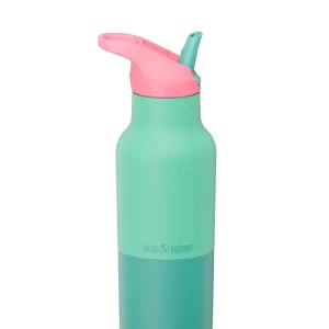 Klean Kanteen termisk vandflaske i rustfri stål med Flip Seal Sport Cap, Bay Kaleidoscope, 473 ml