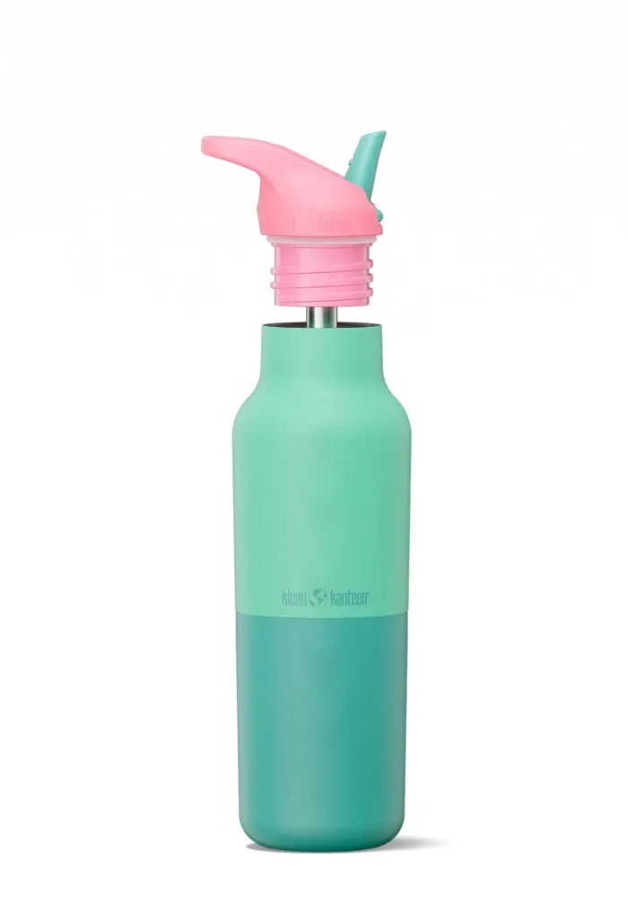 Klean Kanteen termisk vandflaske i rustfri stål med Flip Seal Sport Cap, Bay Kaleidoscope, 473 ml