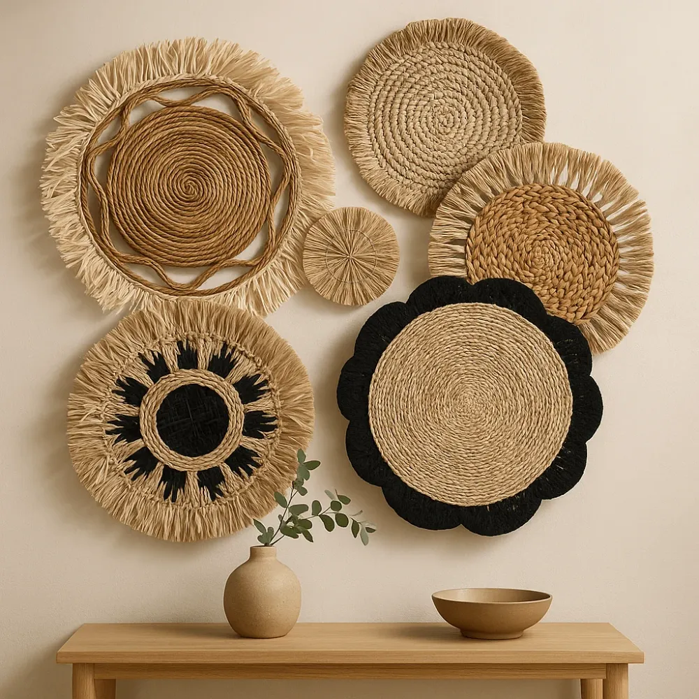 Vægkunst sæt med 6 naturlige Kribo kollektion