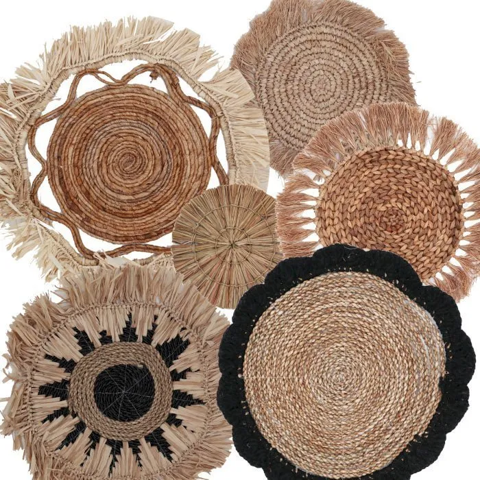 Vægkunst sæt med 6 naturlige Kribo kollektion