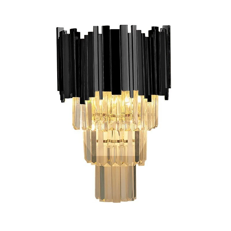 Luksus Krystal Stue Væglampe Belysning Guld Krom poleret stål Væglampe Soveværelse Gang ATY Home Decor