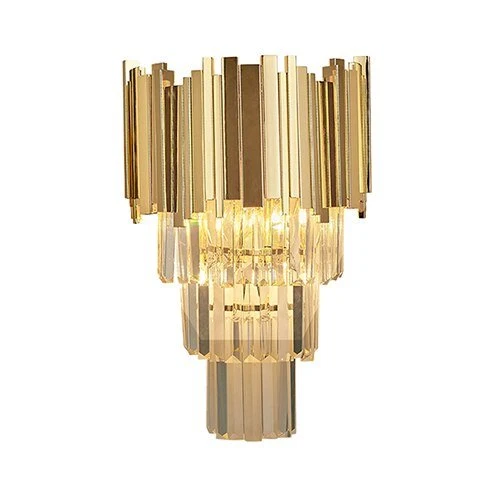 Luksus Krystal Stue Væglampe Belysning Guld Krom poleret stål Væglampe Soveværelse Gang ATY Home Decor