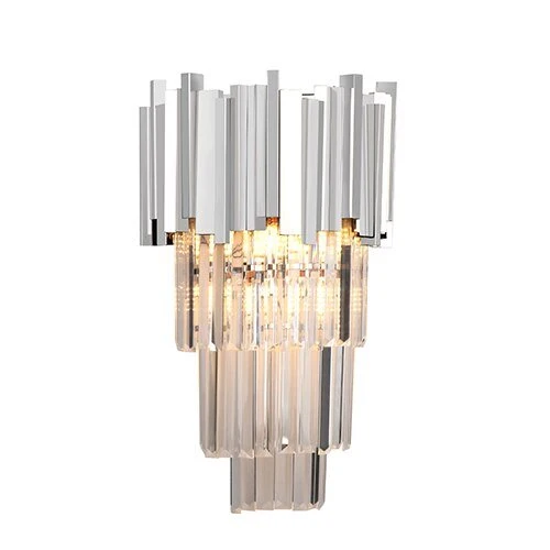 Luksus Krystal Stue Væglampe Belysning Guld Krom poleret stål Væglampe Soveværelse Gang ATY Home Decor