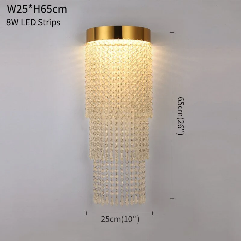Moderne Kreativ Guld Krystal Sengelampe Led Soveværelse Lys Væg Scones Indendørs Krystal Luster ATY Home Decor