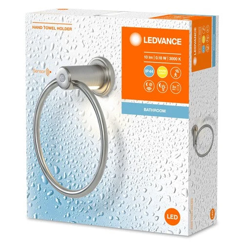 LEDVANCE Bathroom Hand Towel Holder Sensor 10lm 0,18W/830 190mm børstet nikkel