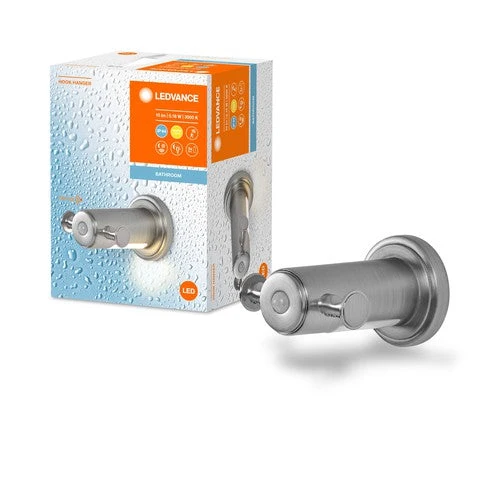 LEDVANCE Bathroom Hook Hanger 10lm 0,18W/830 84mm børstet nikkel