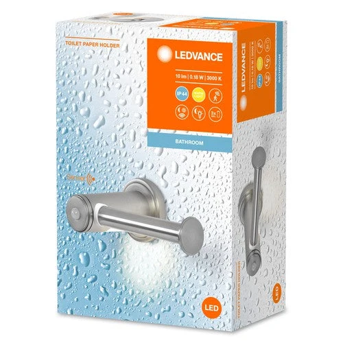 LEDVANCE Bathroom Toilet Holder Sensor 10lm 0,18W/830 179mm børstet nikkel
