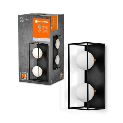 LEDVANCE DECOR Square 2XG9 IP44 350mm sort