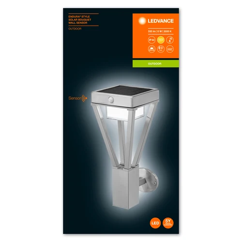 LEDVANCE ENDURA Style Bouquet Wall Sensor 550lm 6W/830 365mm stål