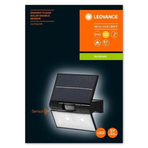 LEDVANCE ENDURA STYLE SOLAR DOUBLE spotlight med sensor 2,90W / 3000K Varm hvid
