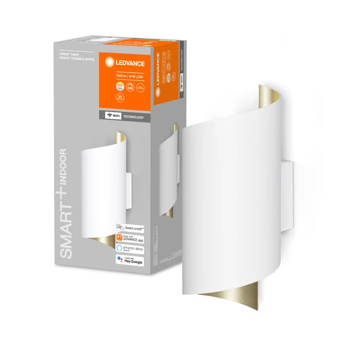 LEDVANCE Wifi SMART+ ORBIS TWIST LED-væglampe 23x12,7cm Tunable White 12W / 3000-6500K hvid