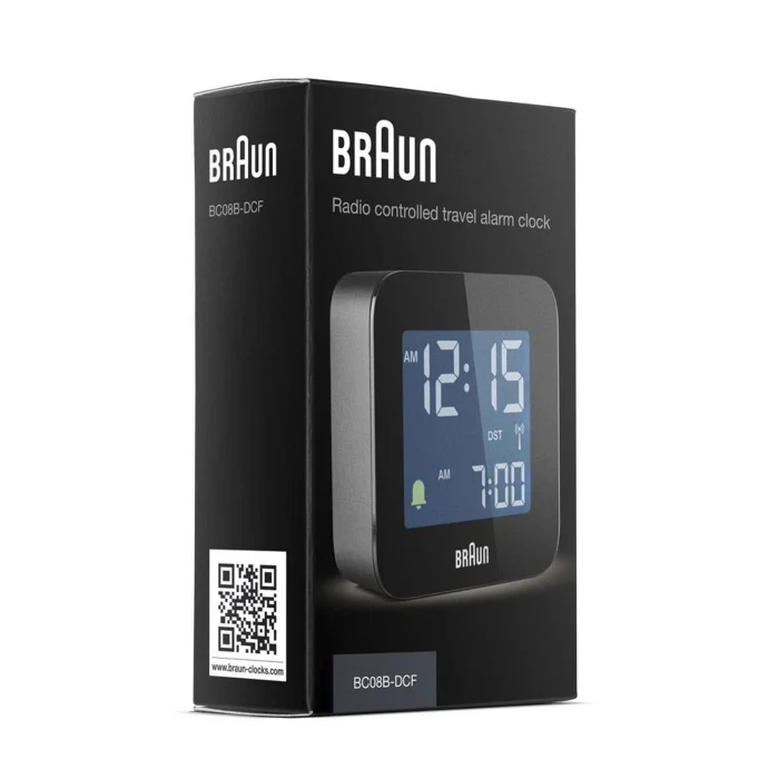 Braun - Vækkeur digitalt radiostyret BC08B-DCF - Sort 5,75 cm