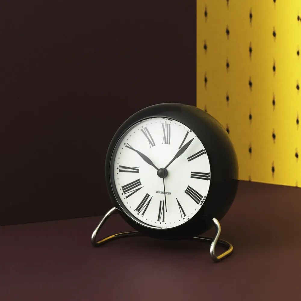 Roman Alarm sort - Vækkeur/bordur