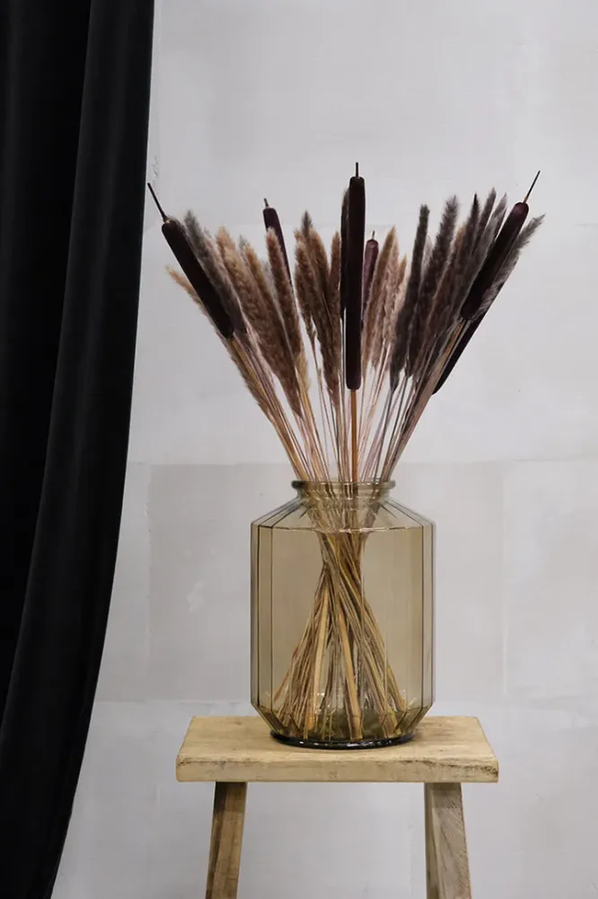 Edge vase XL - røgfarvet