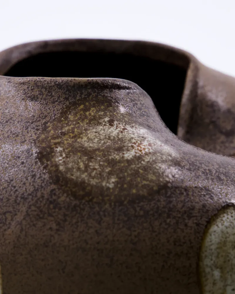 Vase, HDExpo, Brun;Råhvid